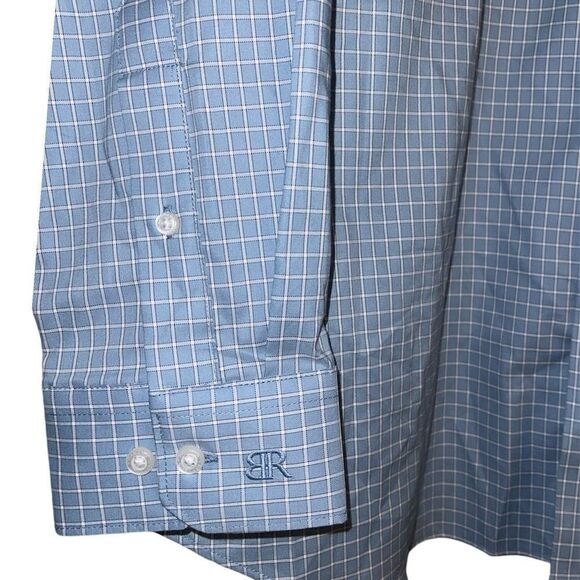 Banana Republic button shirt Mens XXL Blue White Small Check casual /working - Picture 5 of 8